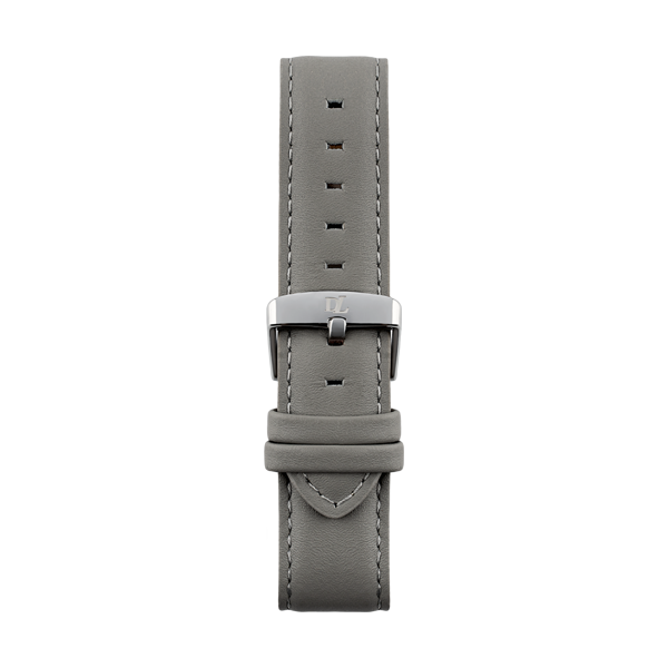 Matte gray genuine leather strap New York by Deveron Lewendal brand from Sweden