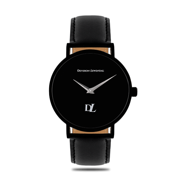Minimalist watches 44 mm  matt black color by Deveron Lewendal brand