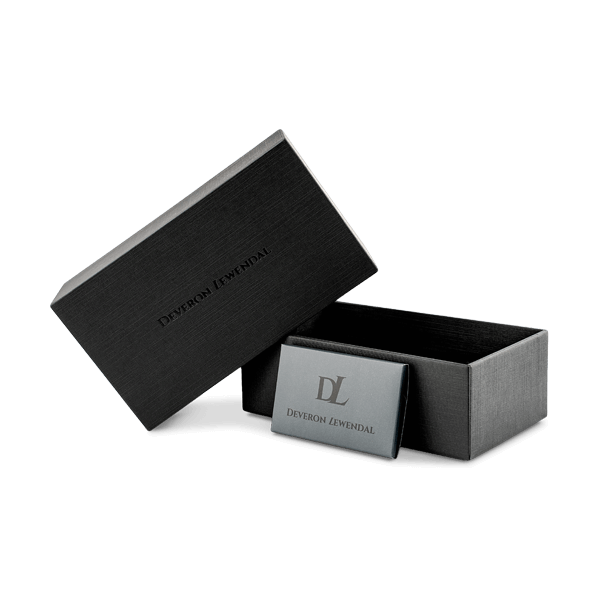 Stylish black box for watches by Deveron Lewendal brand