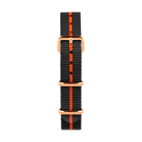 Nato band in gray and orange color by Deveron Lewendal brand