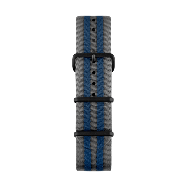 Nato band in gray and navy blue  color by Deveron Lewendal brand