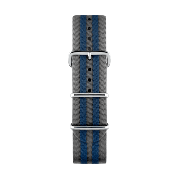Stylish Nato strap for watches with silver buckles by Deveron Lewendal brand