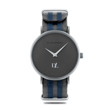 Stylish gray watches 44 mm with Nato band by Deveron Lewendal brand