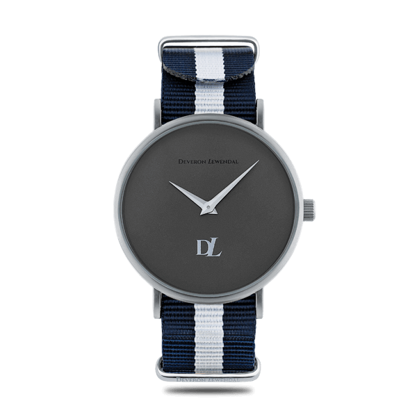 Prime Gray  watches  44 mm with Nato strap by Deveron Lewendal brand from Sweden