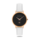 Quartz watches for women with black face and gold case by Deveron Lewendal brand